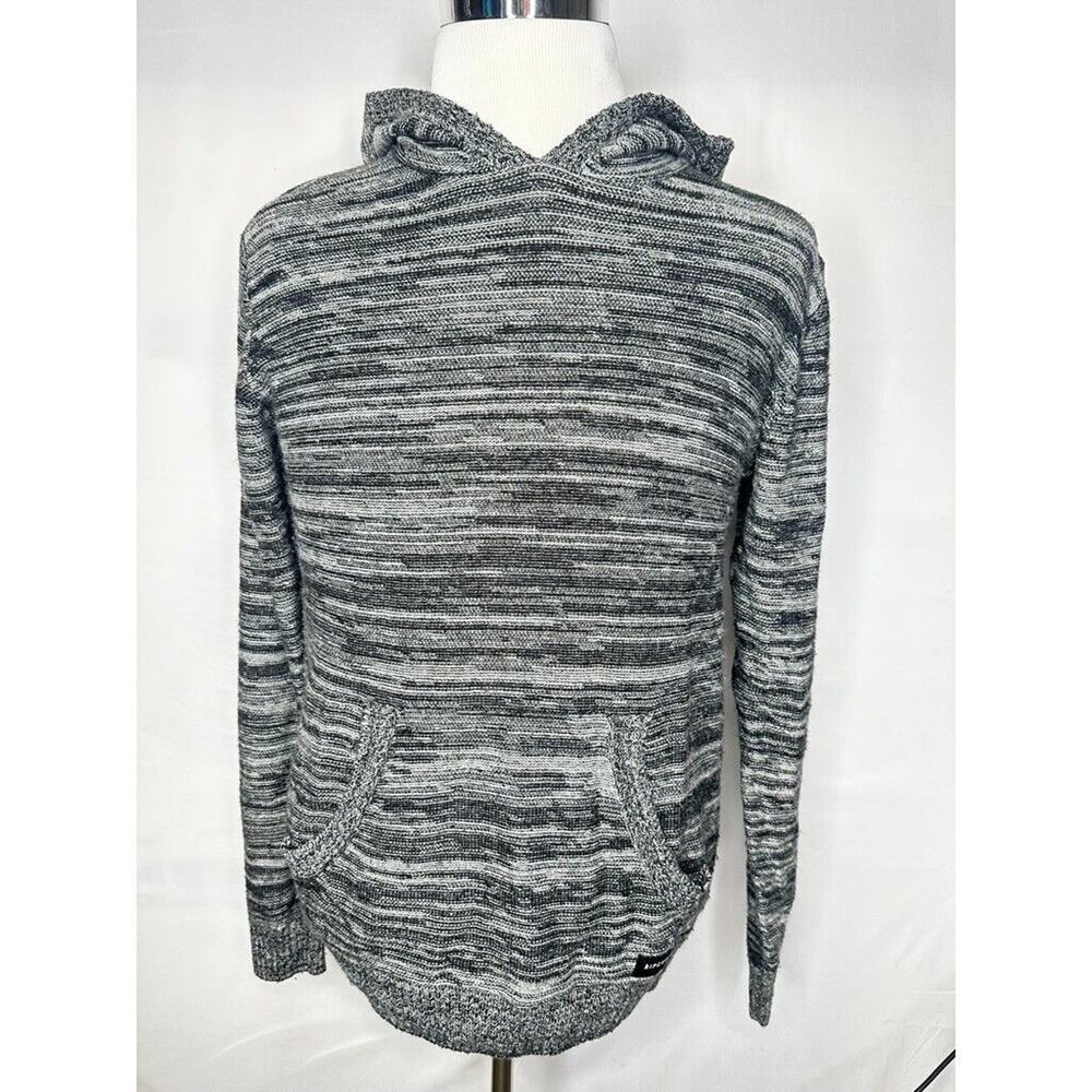 Rip Curl Grey Pullover Knit Hoodie Jumper Long Sleeve Mens Small